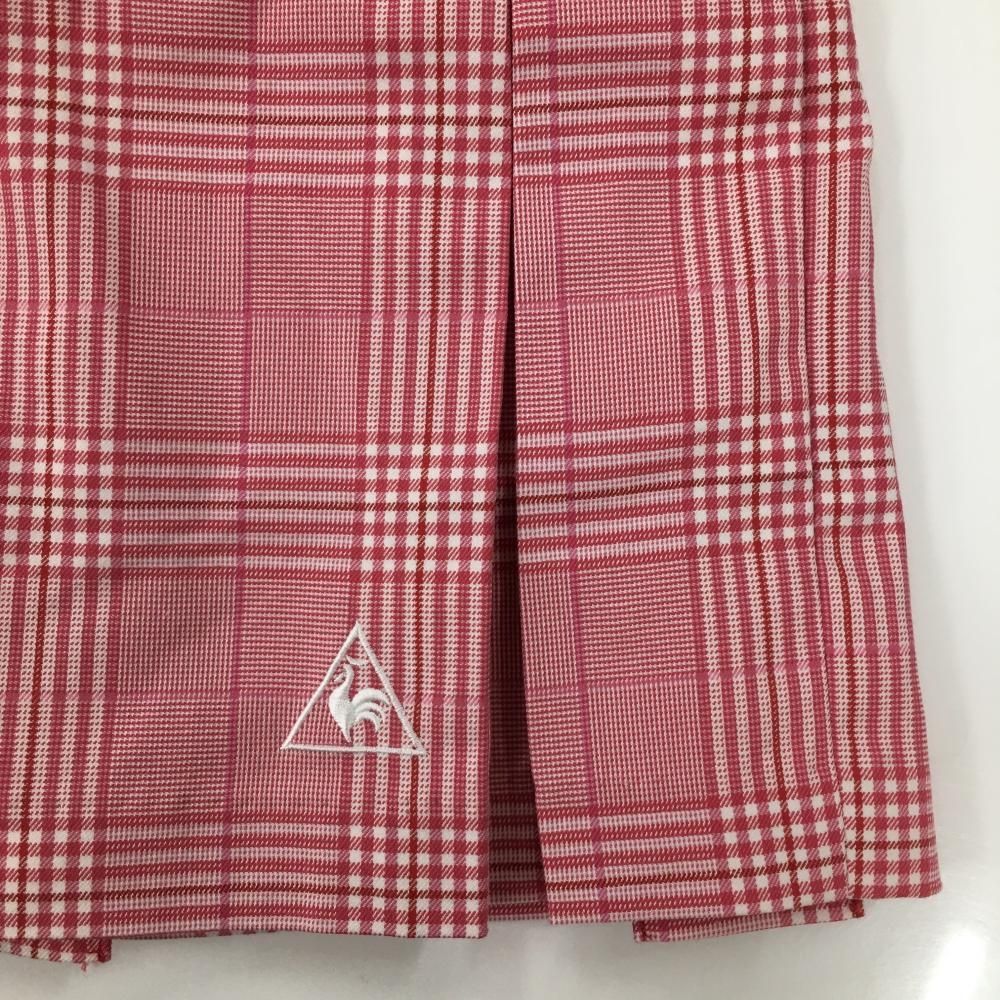 【新品】le coq sportif  ピンクチェック柄スカート 超美品】ルコック スカート ピンク×レッド チェック ボックス