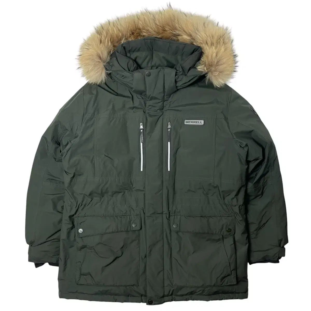 MERRELL(メレル) グースダウン ダウンジャケット ブルゾン カーキ XXL 