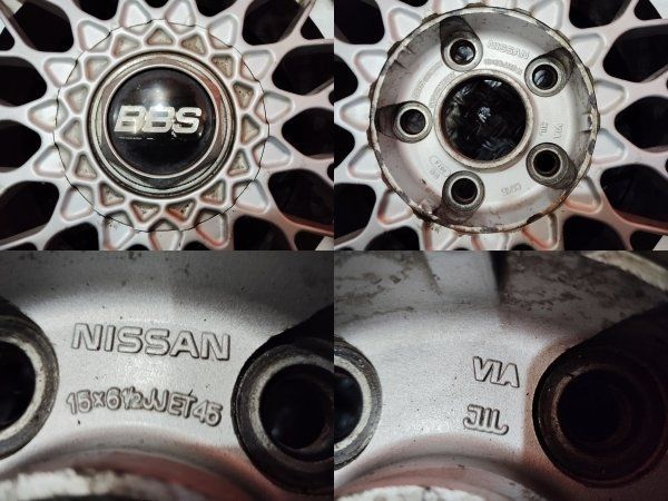 BBS NISSAN 日産OP CG15 社外ホイール 15インチ 4本 6.5J5HPCD114.3+45 