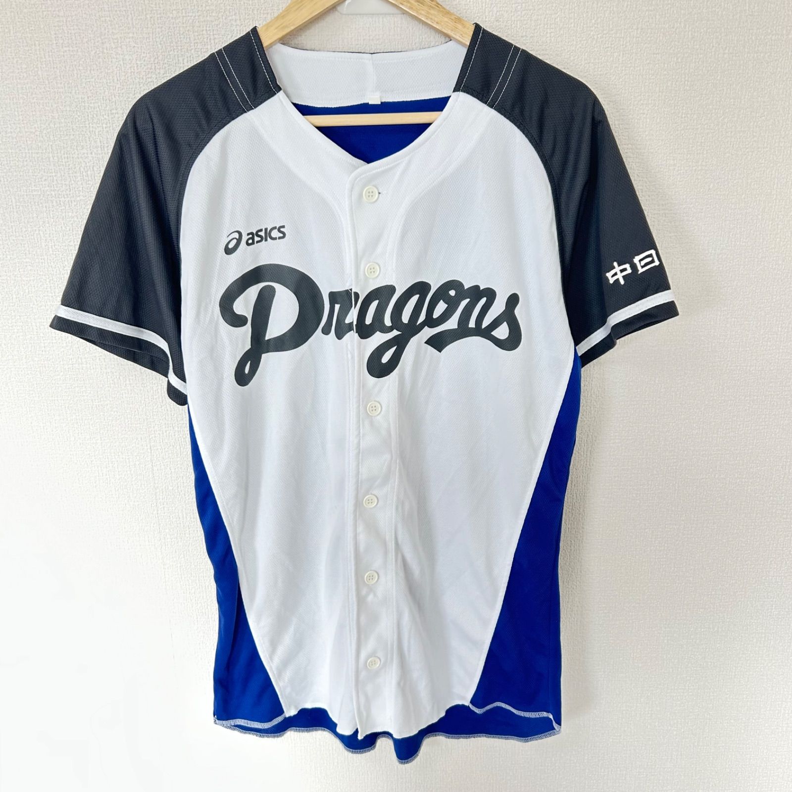 野球 ベースボール シャツ メンズ 半袖 アシックス BAK007 ９着セット w^)b asics アシックス 中日ドラゴンズ Dragons ユニフォーム ベース