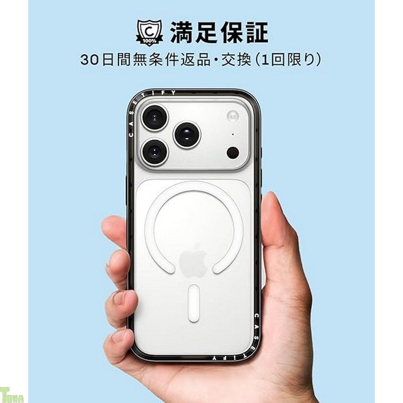 CASETiFY コンパクト iPhone 17 Pro ケース MagSafe対応|薄型 軽量|耐衝撃 - Ribbon Bunnies - クリア ブラック a WWW_USTAUSTRALIA_COM_AU
