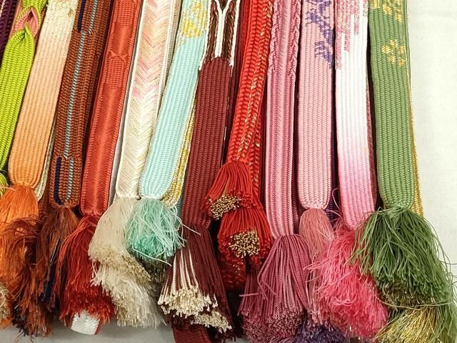 平和屋着物○和装小物 帯締め20本 高麗組 奈良組 金銀糸 逸品  