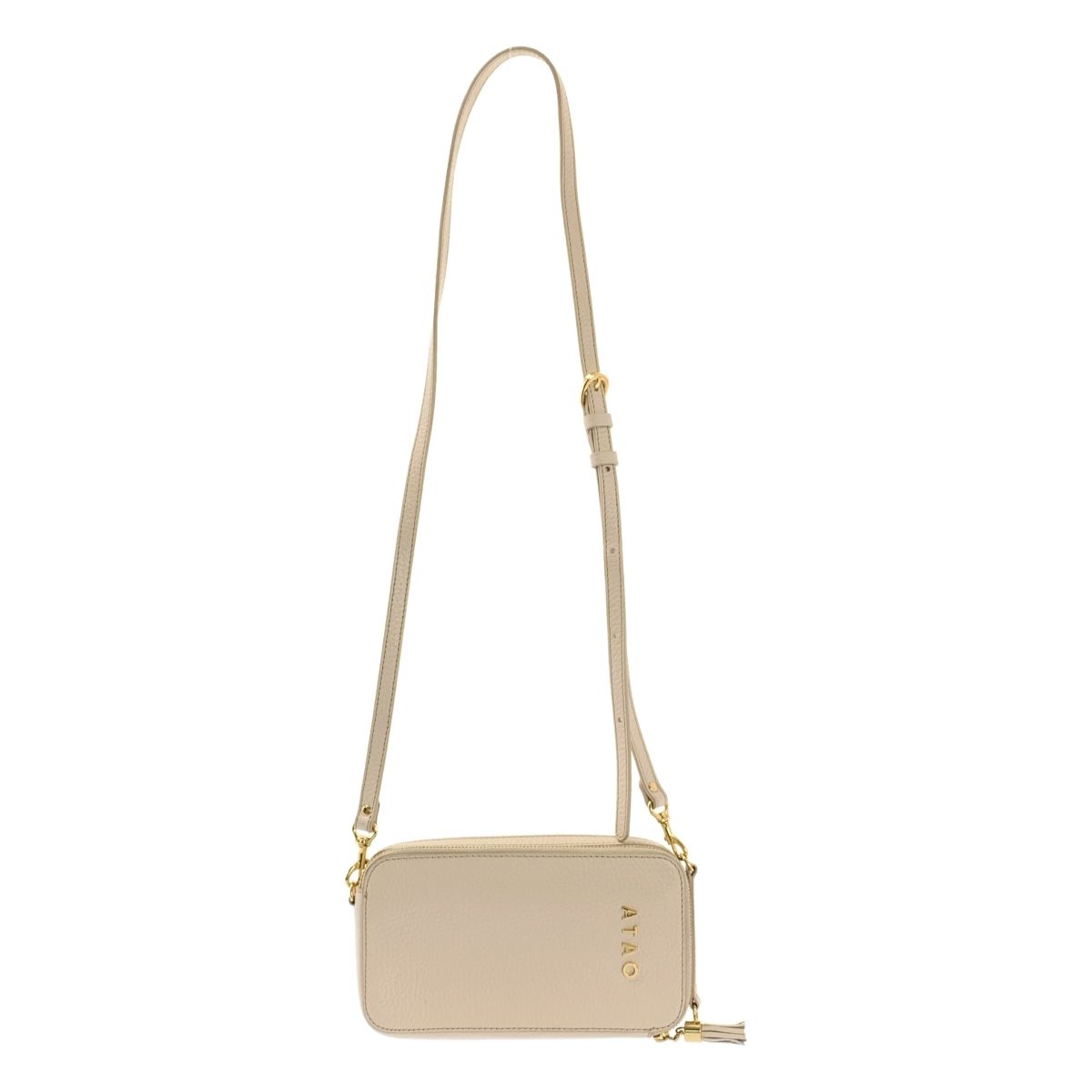 ATAO アタオ 2way アミュレット ケリー ウォレット スマホ ショルダーバッグ ポシェット ベージュ系 レディース