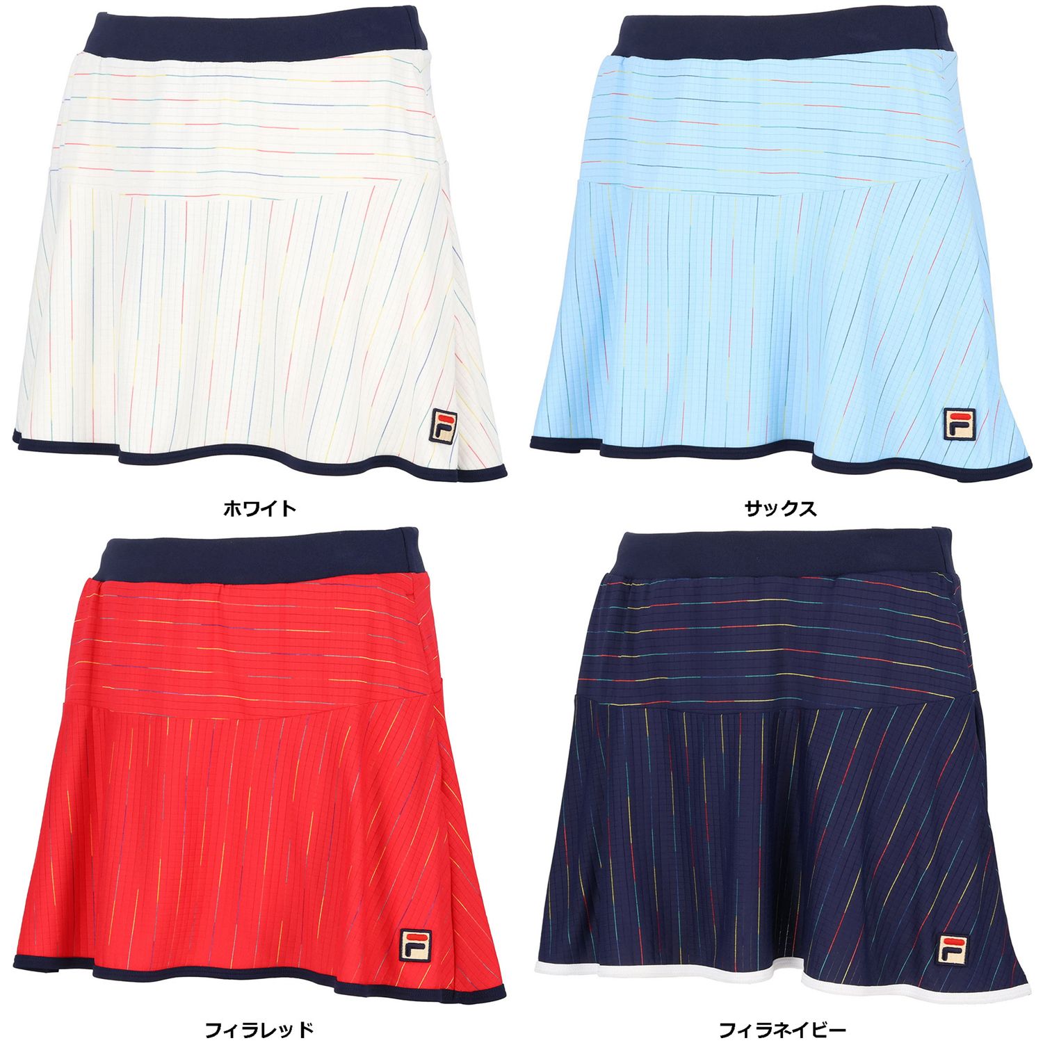 フィラ FILA テニス スコート VL2802 01 ホワイト
