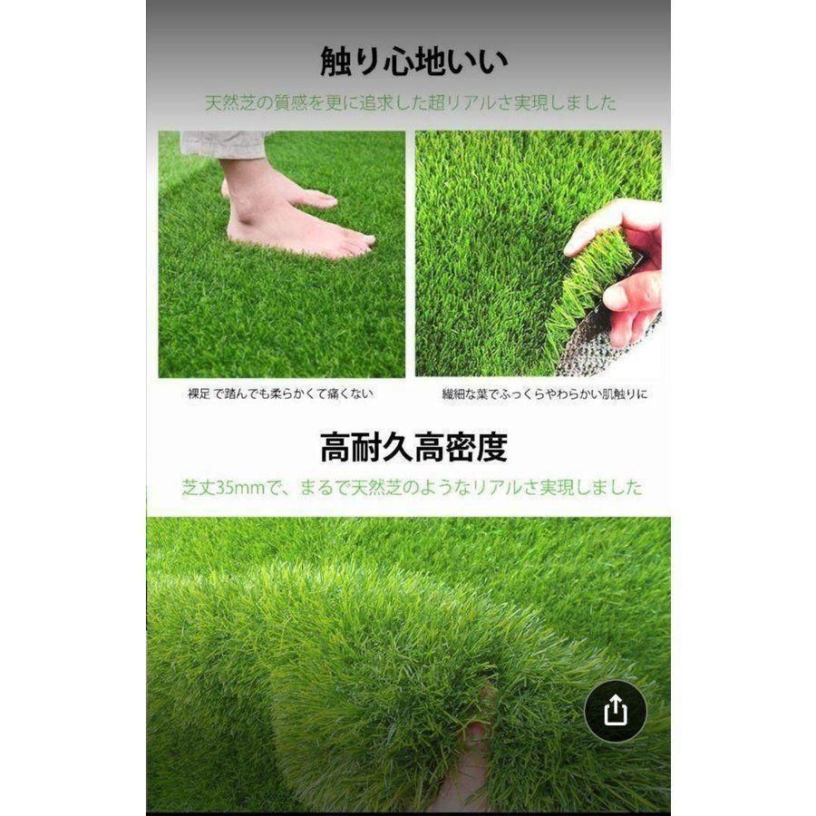 新年の贈り物 人工芝 2m×10m 芝丈35mm 人工芝マット 固定ピン付 569