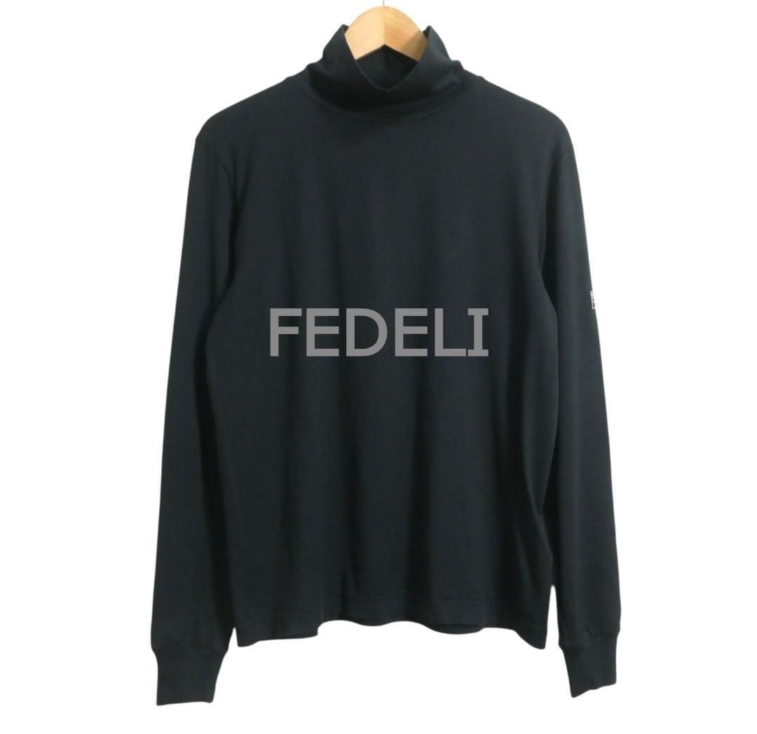 FEDELI フェデリ サイズXS BR別注 BREAK モックネック 長袖 カットソー ロングスリーブTシャツ 黒 ブラック メンズ
