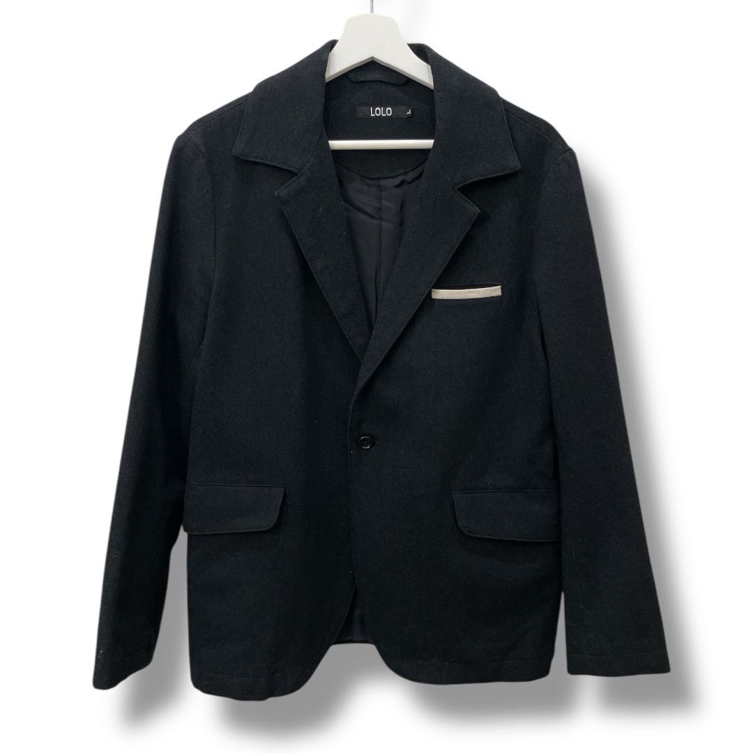 ジャケット・アウター LOLOvv LOLO 美品 LOLO ロロ テーラードジャケット ブレザー L ブラック 日本