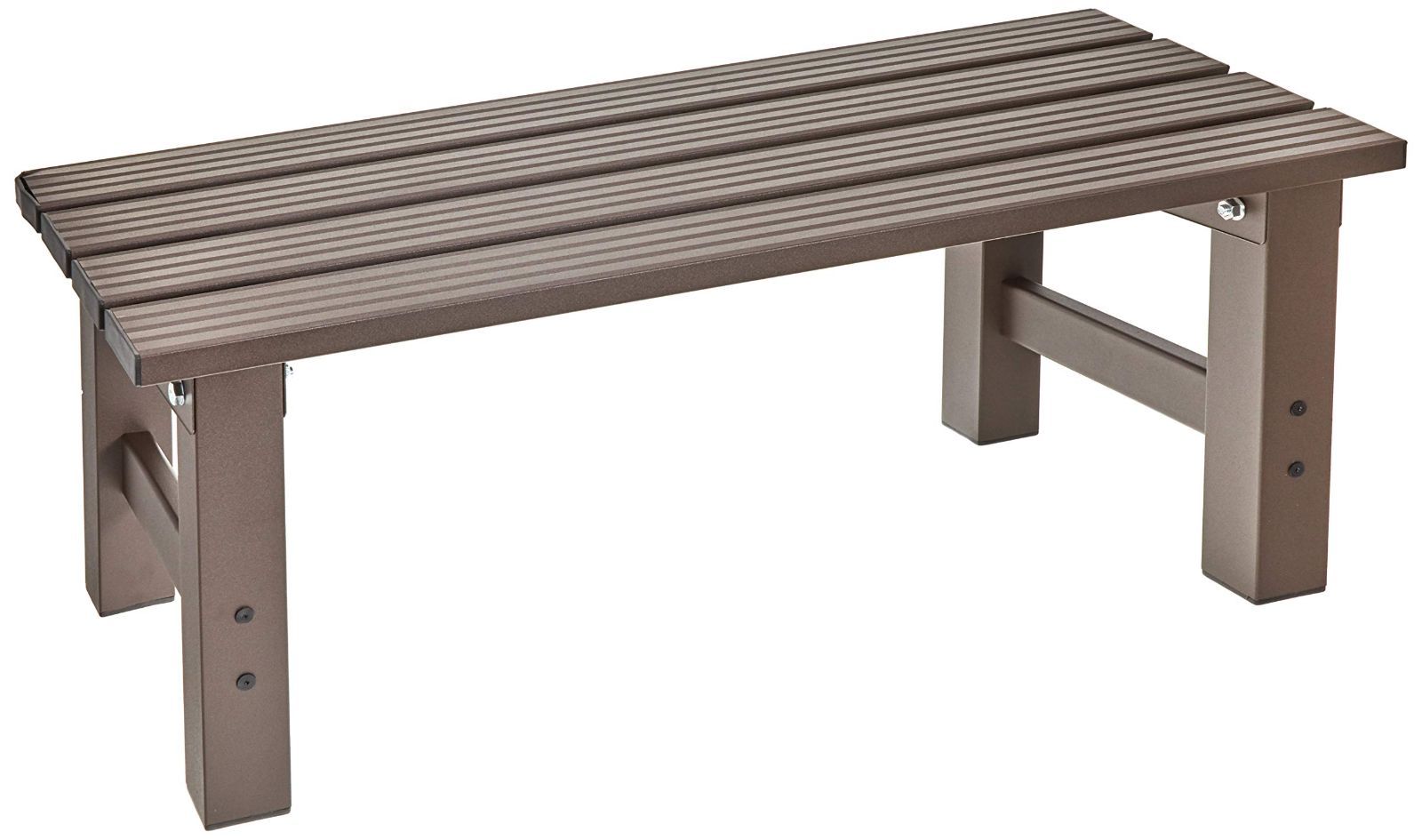 Size 78cm リビングアウト Living Out 頑丈アルミ縁台 幅78×奥行36×高さ32cm ブラック アルミ PVC 玄関 軒先 ベランダ 上り下り楽 丈夫 軽量 幅広ステップ26.5cm アジャスター調整