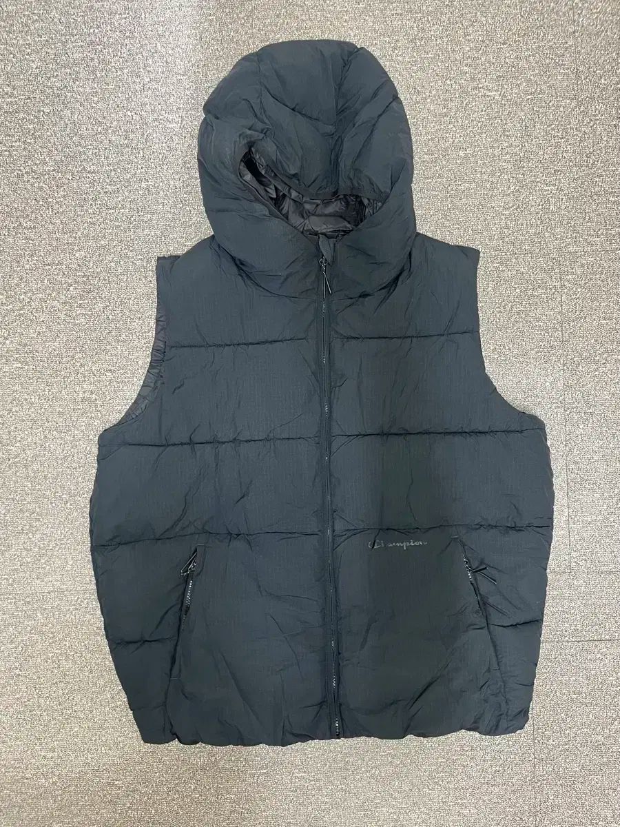 M Champion フード ダウン ベスト ブラック