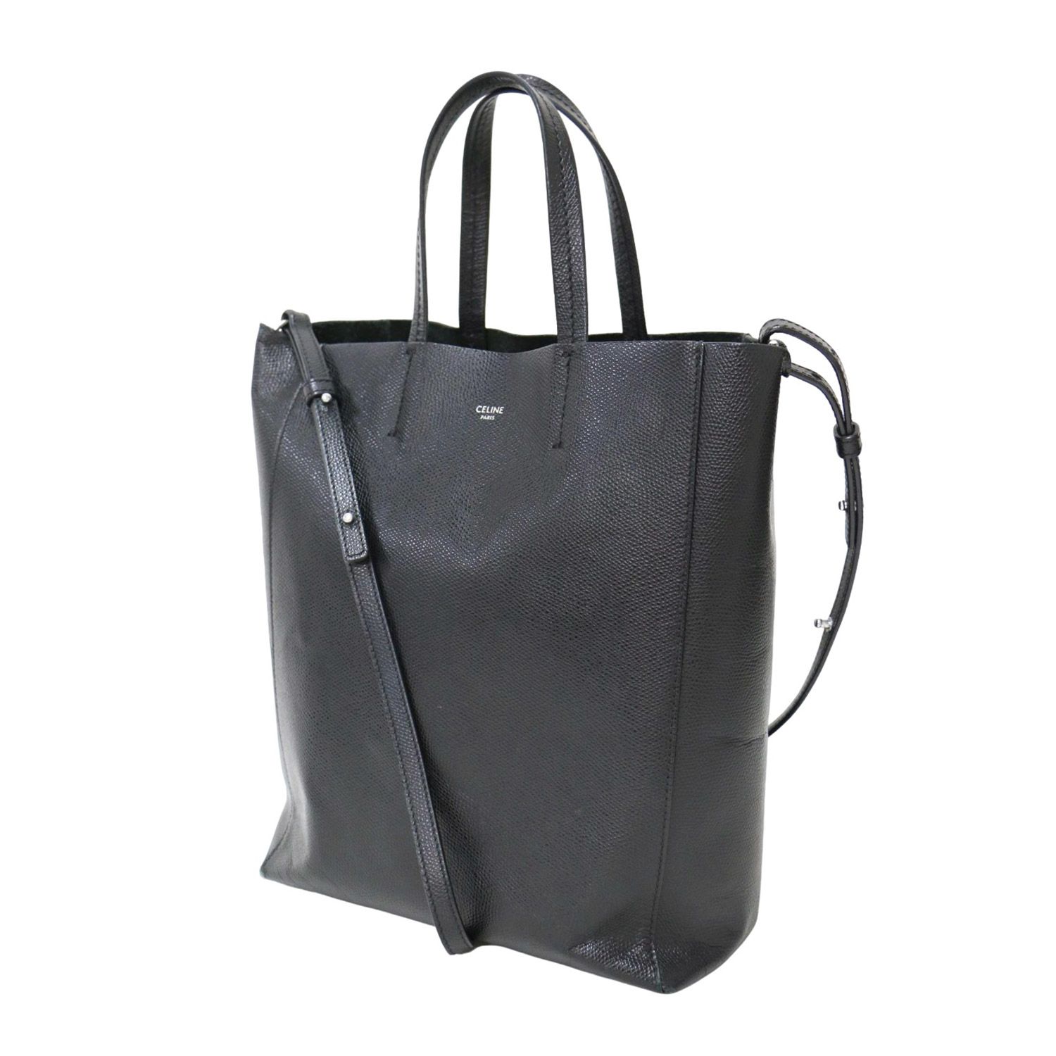 セリーヌ レザーバッグ 黒 トートバッグ CELINE - 新品 セリーヌ CELINE トートバッグ コットン/レザー