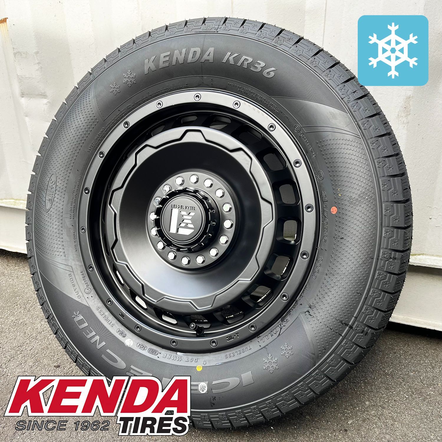 Kenda スタッドレスタイヤ 15インチ ホイール付き 激安 ◇4本セット 165/50R15 73Q 2024年製 スタッドレスタイヤ