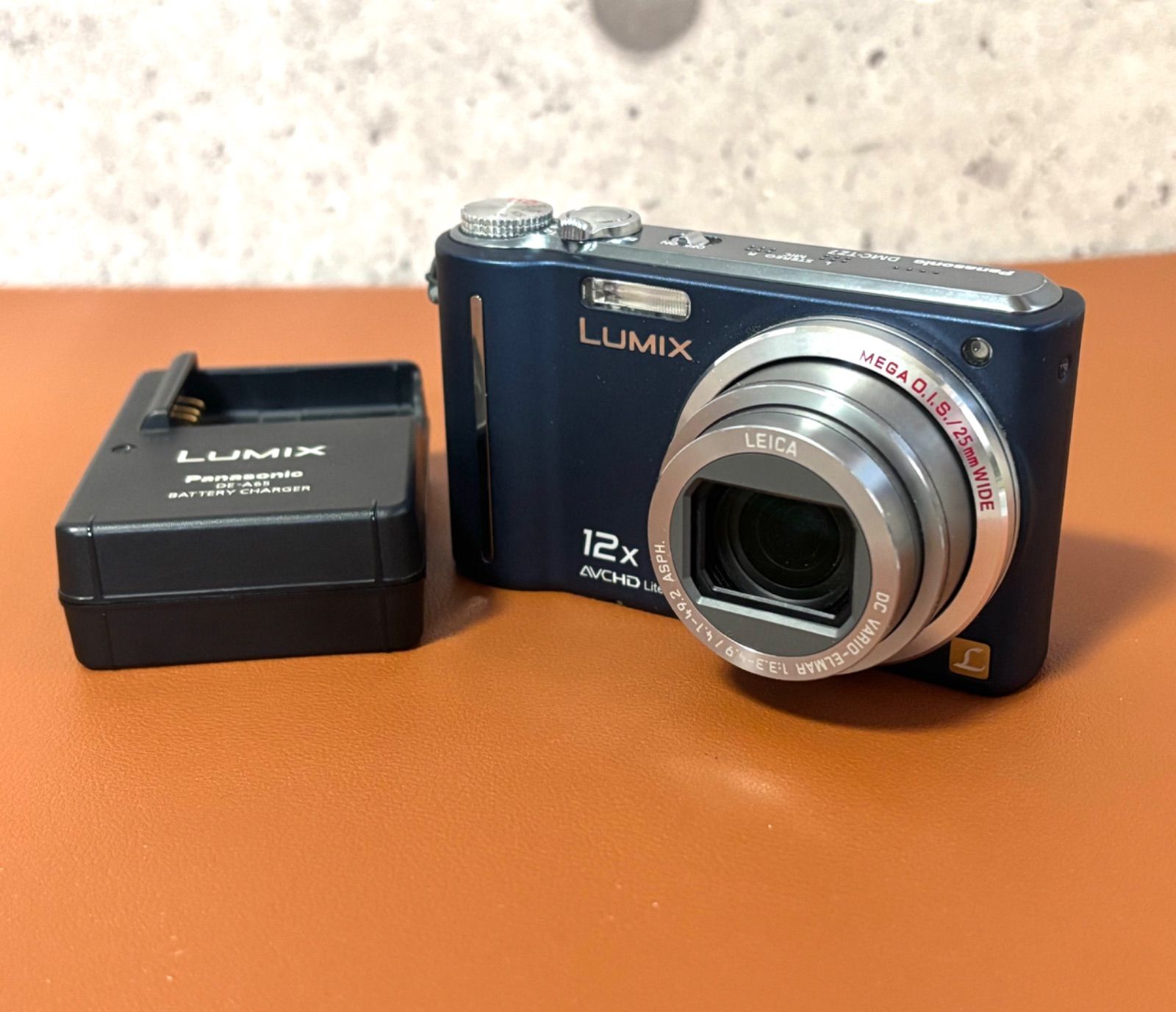 LUMIX コンパクトデジタルカメラ バッテリー2個付き 販売 動作品 パナソニック Panasonic LUMIX ルミックス DMC-TZ7 ブルー