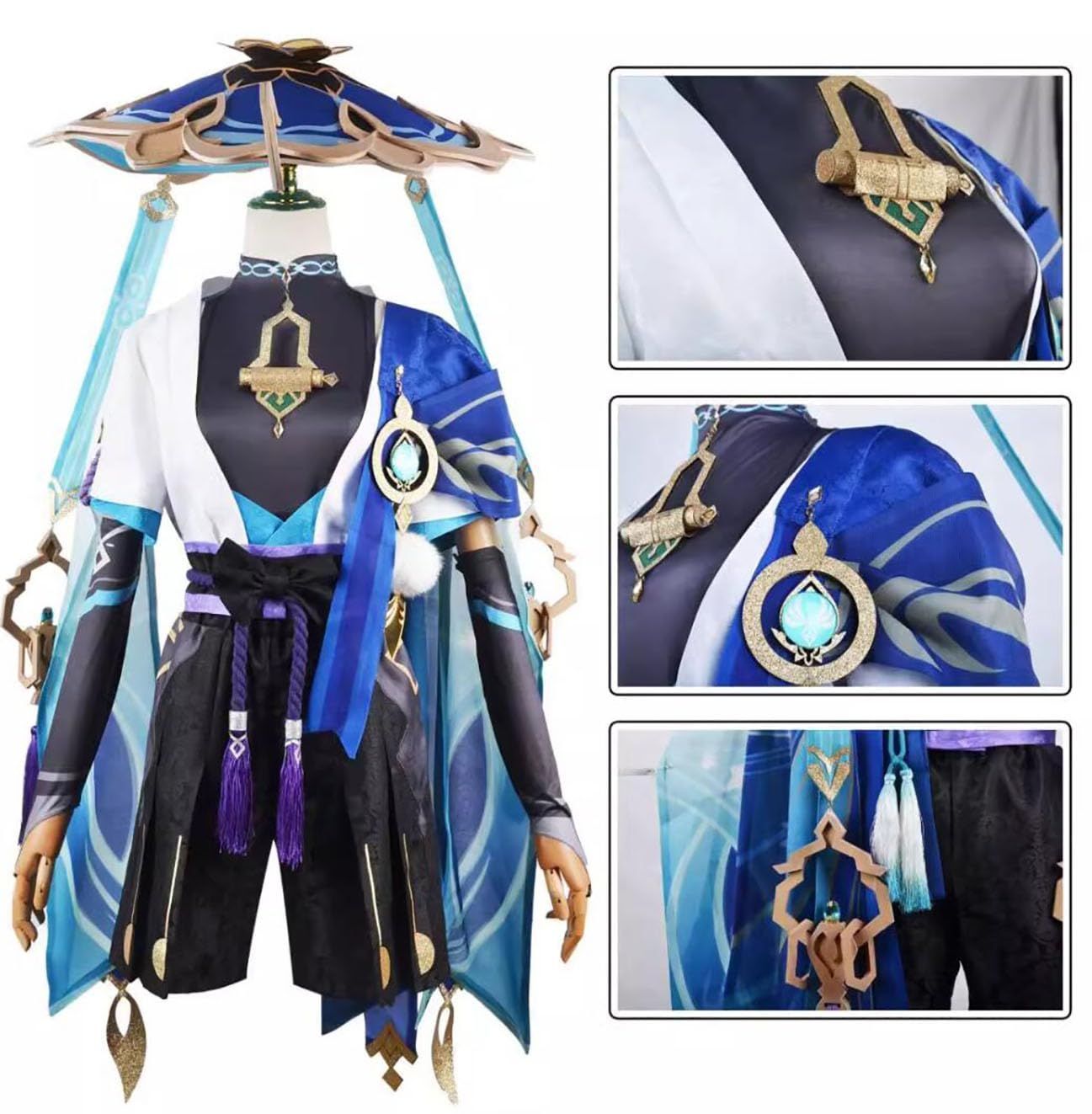 高品質 ウィッグ +帽子付き 原神 散兵 コスプレ 衣装 原神 げん