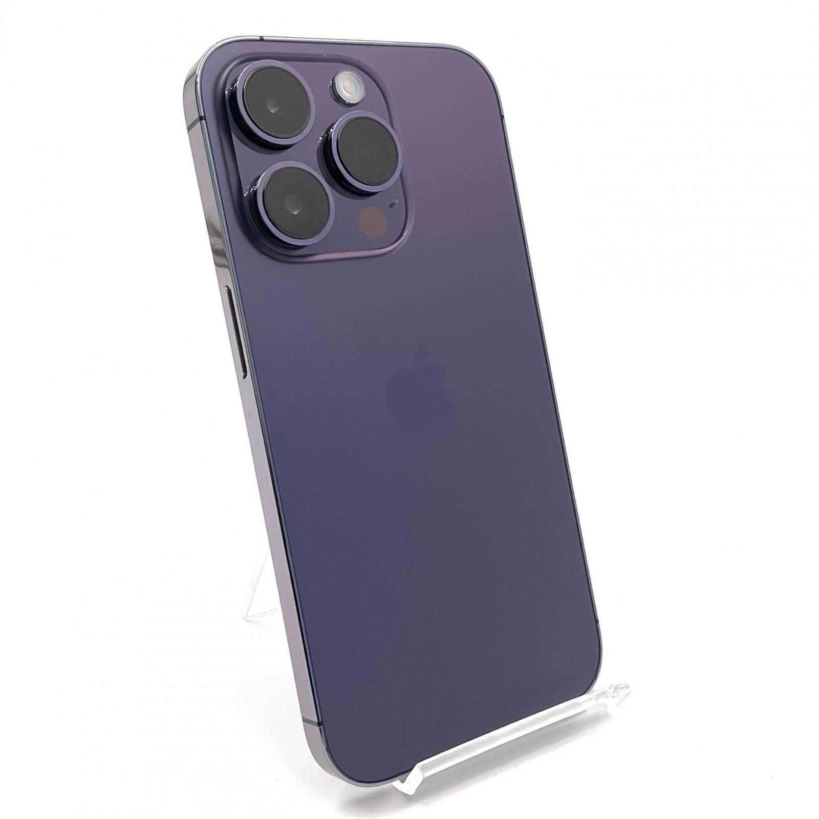 【全額返金保証】【最速発送】Apple iPhone 14 Pro 256GB ディープパープル au 白ロム 動作確認済 88%