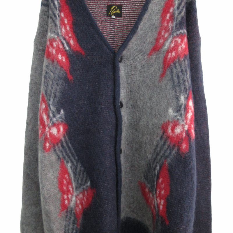 【極美品】ニードルズ モヘアカーディガン S パピヨン 蝶 Needles 古着 Needles モヘアカーディガン M 黒 蝶パピヨン