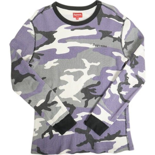 Size【M】 SUPREME シュプリーム 16AW Camo Waffle Thermal サーマルロンT 紫 【中古品-良い】 20814627