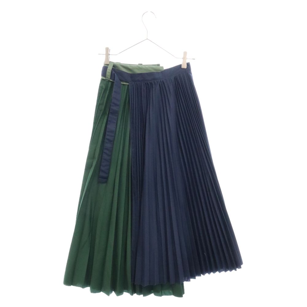 美品 sacai コットンポプリンプリーツロングスカート size2 黒 美品 sacai コットンポプリンプリーツロングスカート size2 黒