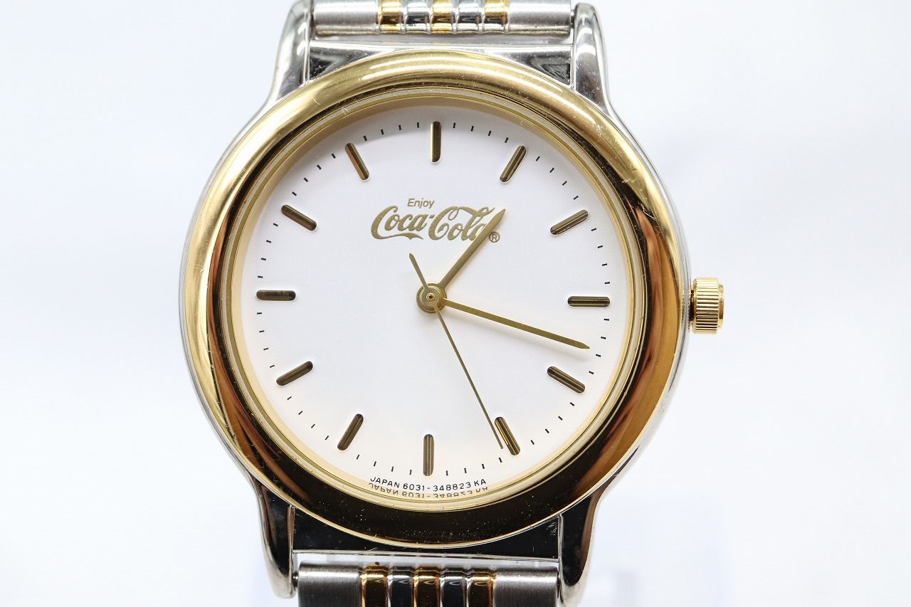【W162-90】動作品 電池交換済 シチズン コカ･コーラ 腕時計
