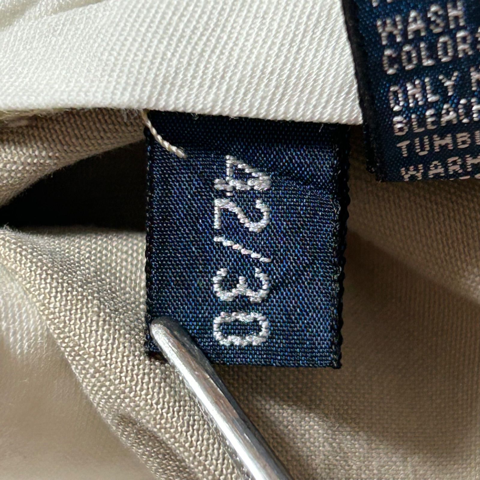 ラルフローレンノータックブラックチノパンツ極太ワイド刺繍ロゴ黒w48アメリカ古着 90's】【W34×L29】POLO by RALPH LAUREN チノパン 刺繍 Vintage