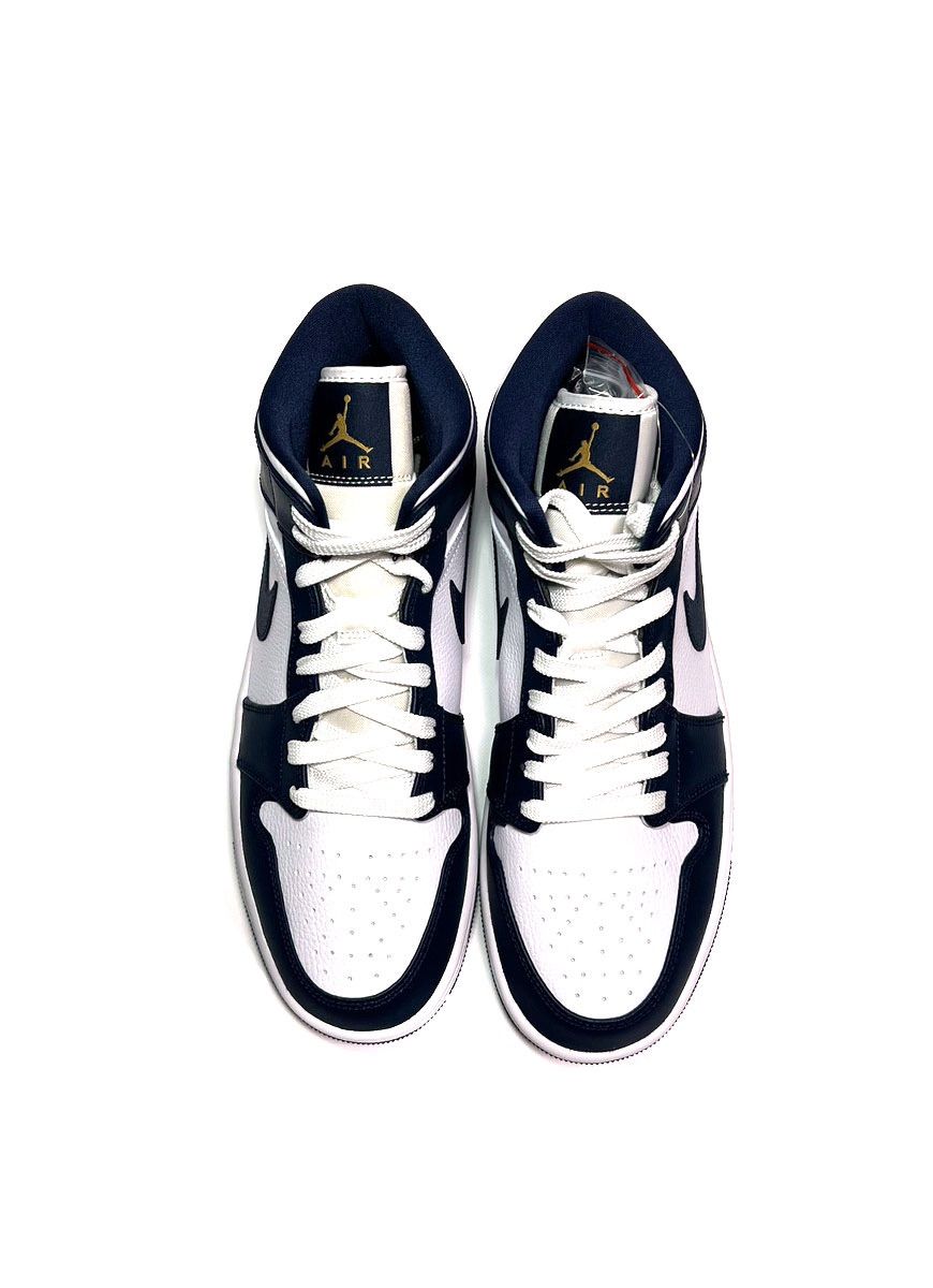 Air jordan 1 mid white shop metallic gold obsidian