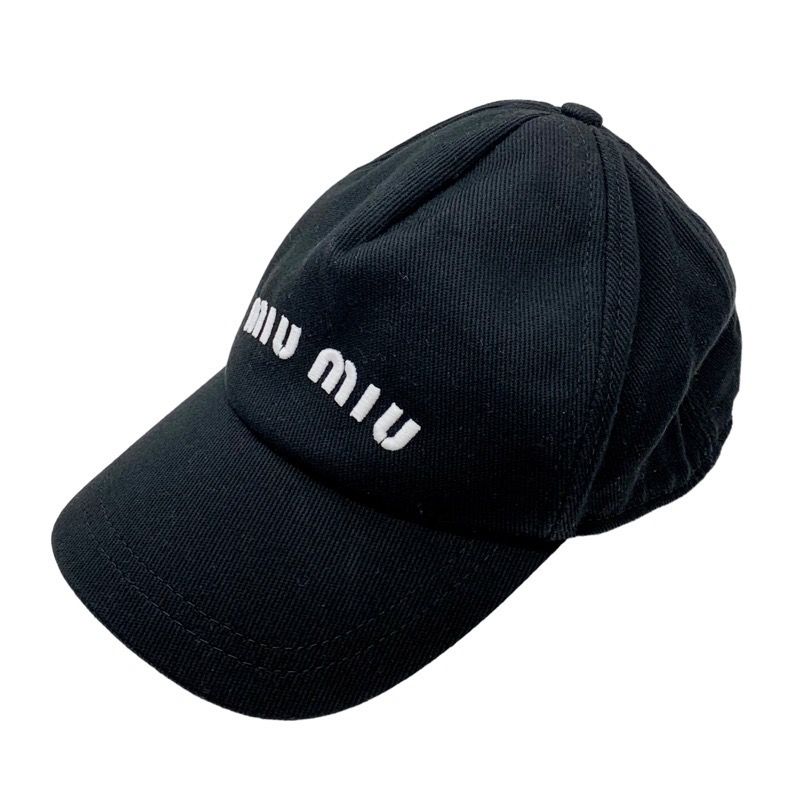 ミュウミュウ MIUMIU キャップ ベースボールキャップ 帽子 ロゴ 刺繍
