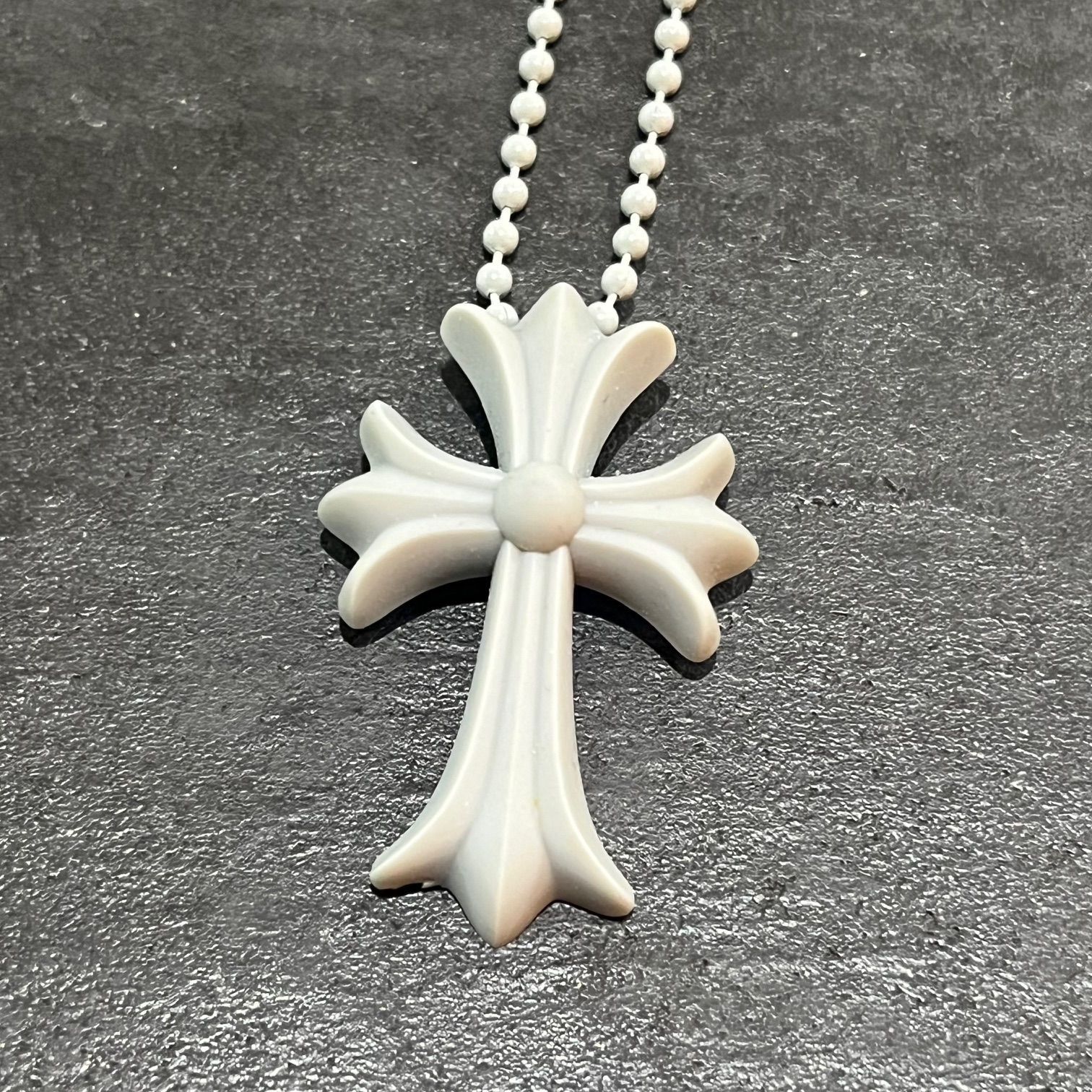 CHROME HEARTS CHクロス ラバーネックレス クロムハーツ グレー