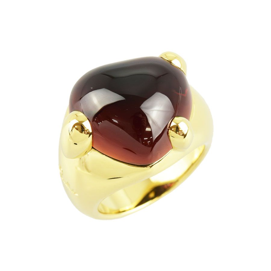 ポメラート Pomellato リング K18YG ガーネット グリフハート