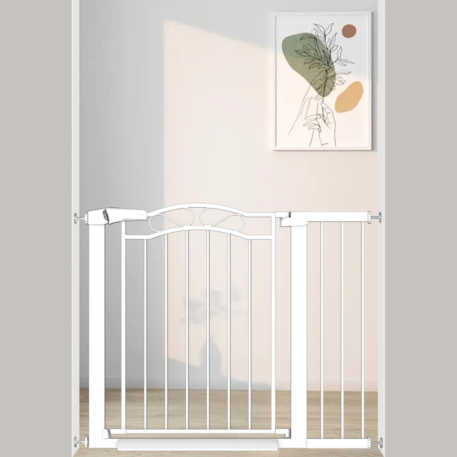 オートクローズ機能 ペットゲート 突っ張り式 セーフティー ベビーフェンス 安全ゲート 扉開閉式 ベビーゲート ペット柵 育児用品 Mornyray 取付幅96-103CM