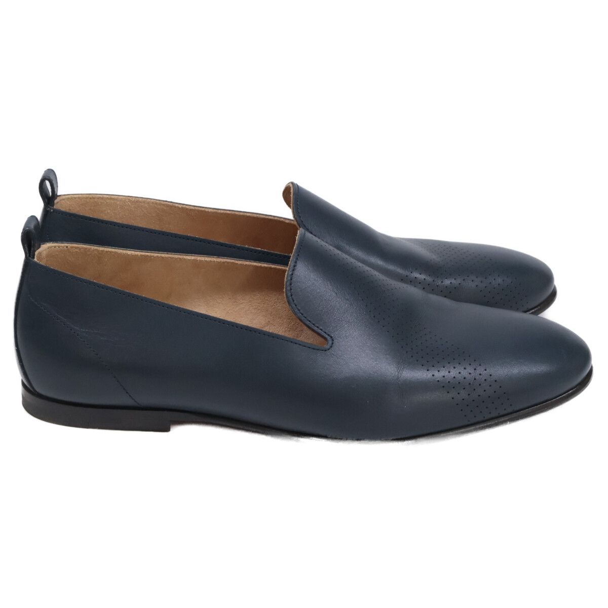 HERMES エルメス パンチングレザー スリッポン 40 1 2