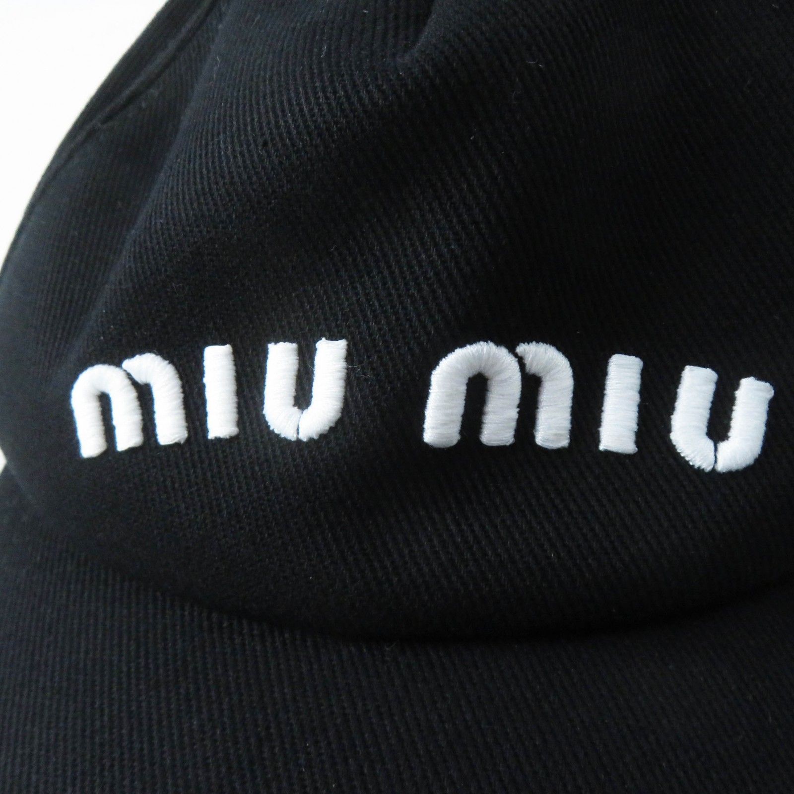 極美品◎MIUMIU ミュウミュウ 2022年製 5HC179 コットン ロゴ ベース