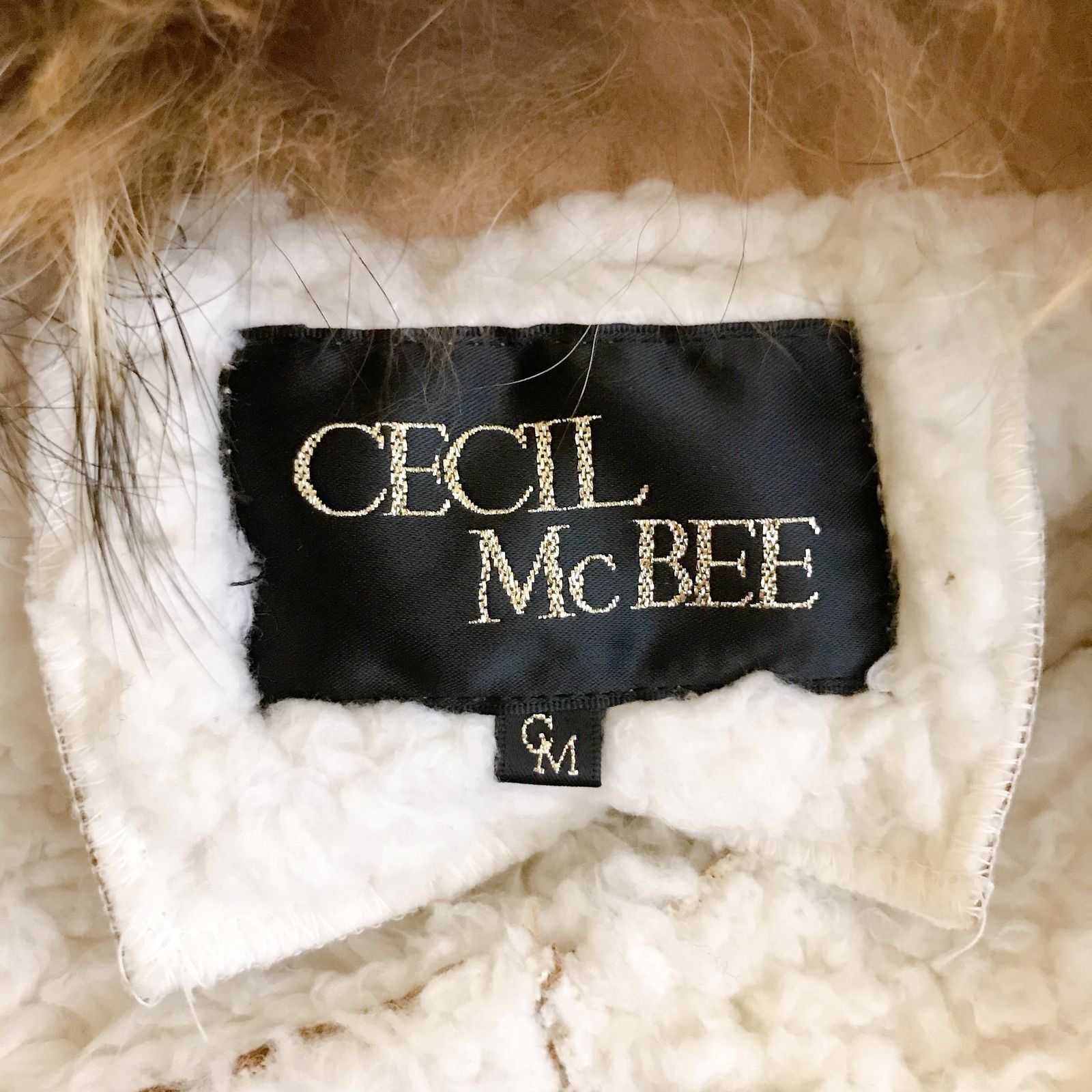 美品】CECIL McBEE セシルマクビー ファーコート ベージュ 