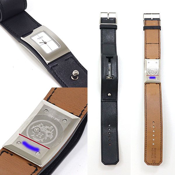 HERMES エルメス シェルシュミディ ホワイト レディース クォーツ