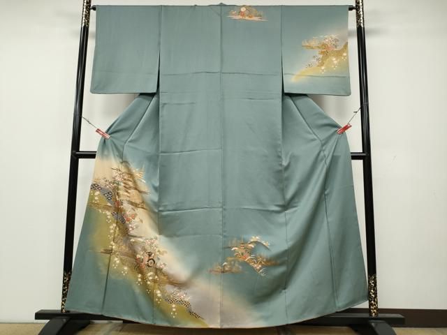 平和屋着物○訪問着 五重塔 道長御所車花文 暈し染め 金彩 鈴乃屋