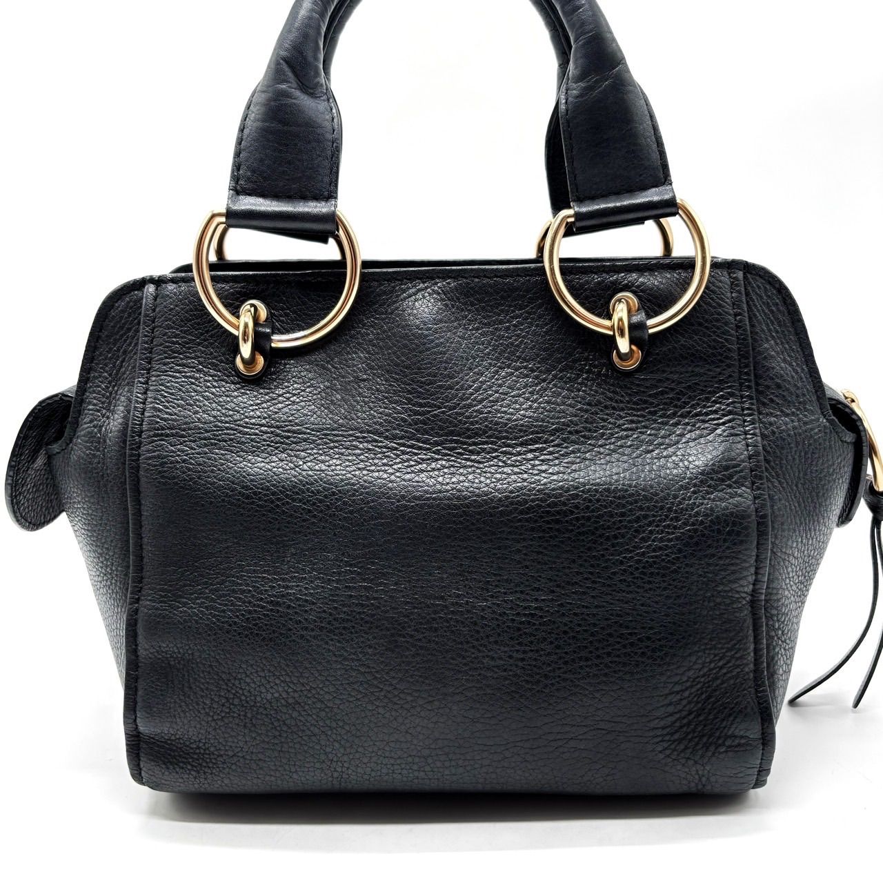 ✨良品✨ Chloe クロエ ハンドバッグ レザー 革 ブラック 黒色