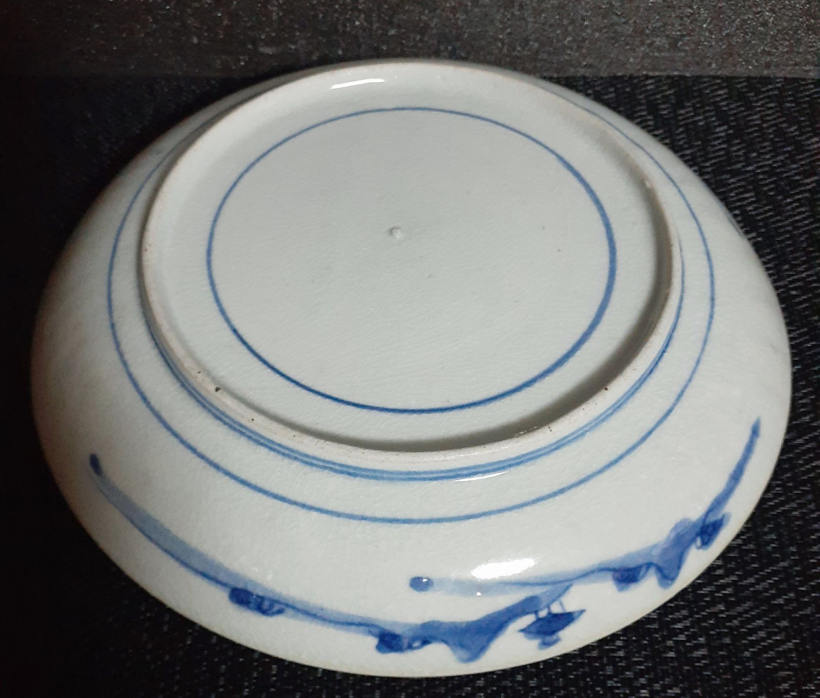 名品】江戸時代中期 藍柿右衛門様式 染付 垂れ壺に鳥と梅の図 薄ダミ