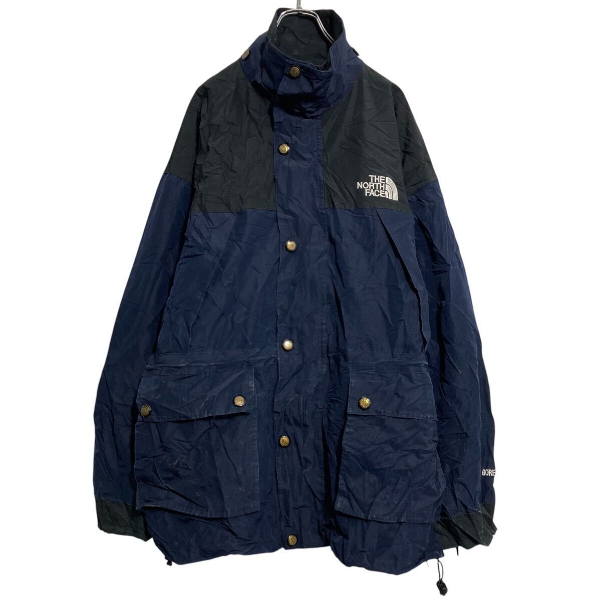 The north face マウンテンジャケット XL ネイビー ビッグサイズ マルチポケット 防寒 GORETEX アウトドア 古着卸 アメリカ仕入 a612-5864