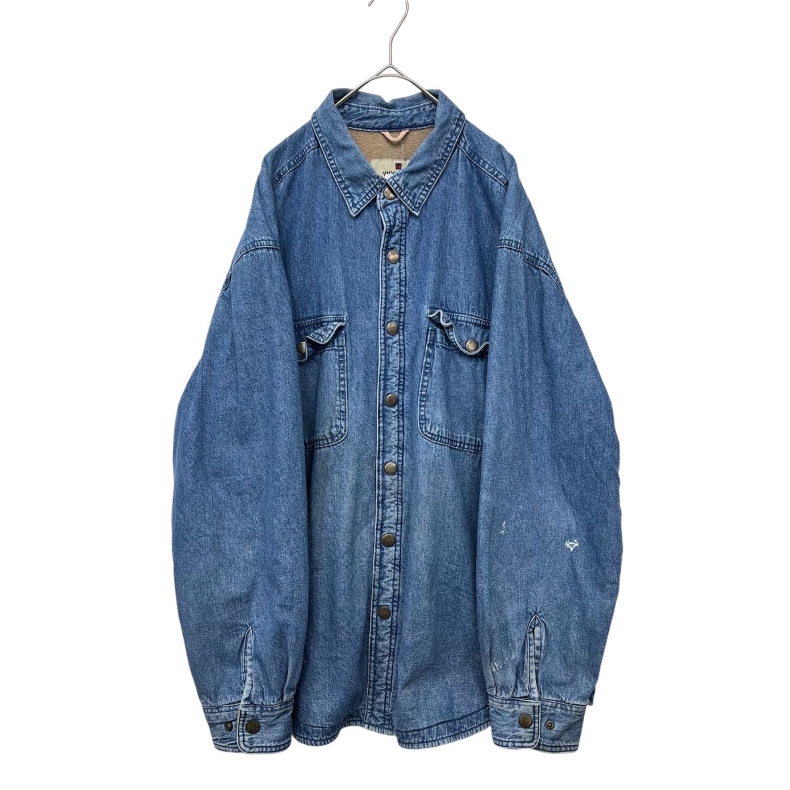 Woolrich ウールリッチ 90s 古着 裏ボアデニムシャツ ボア