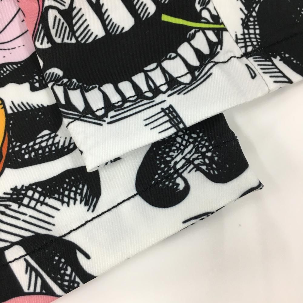 美品 LOUD MOUTH ラウドマウス　スカル総柄　パンツ 美品】ラウドマウス パンツ 白×マルチカラー 総柄 スカルフラワーズ