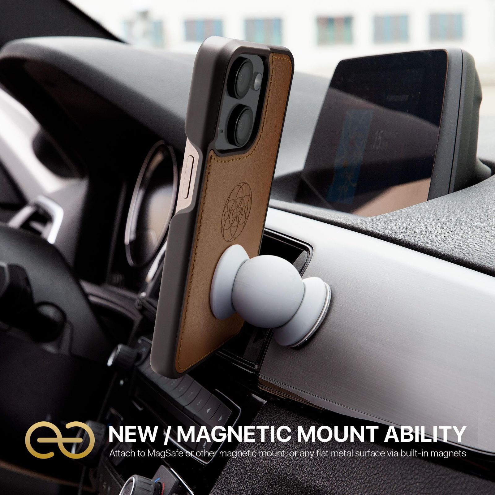 数量 Apple iPhone 財布型ケース 14 Plus用 - ヴィーガンレザー製 フィボナッチ Fibonacci 2イン1 マグネット着脱式 耐衝撃 携帯電話ケース RFIDカード保護機能 Dreem 2通りに使えるフリップスタンド付き -