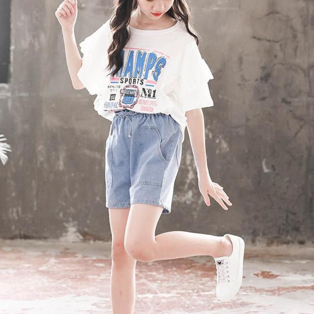 楽天市場】送料無料 女の子 セットアップ ショートTシャツ＋