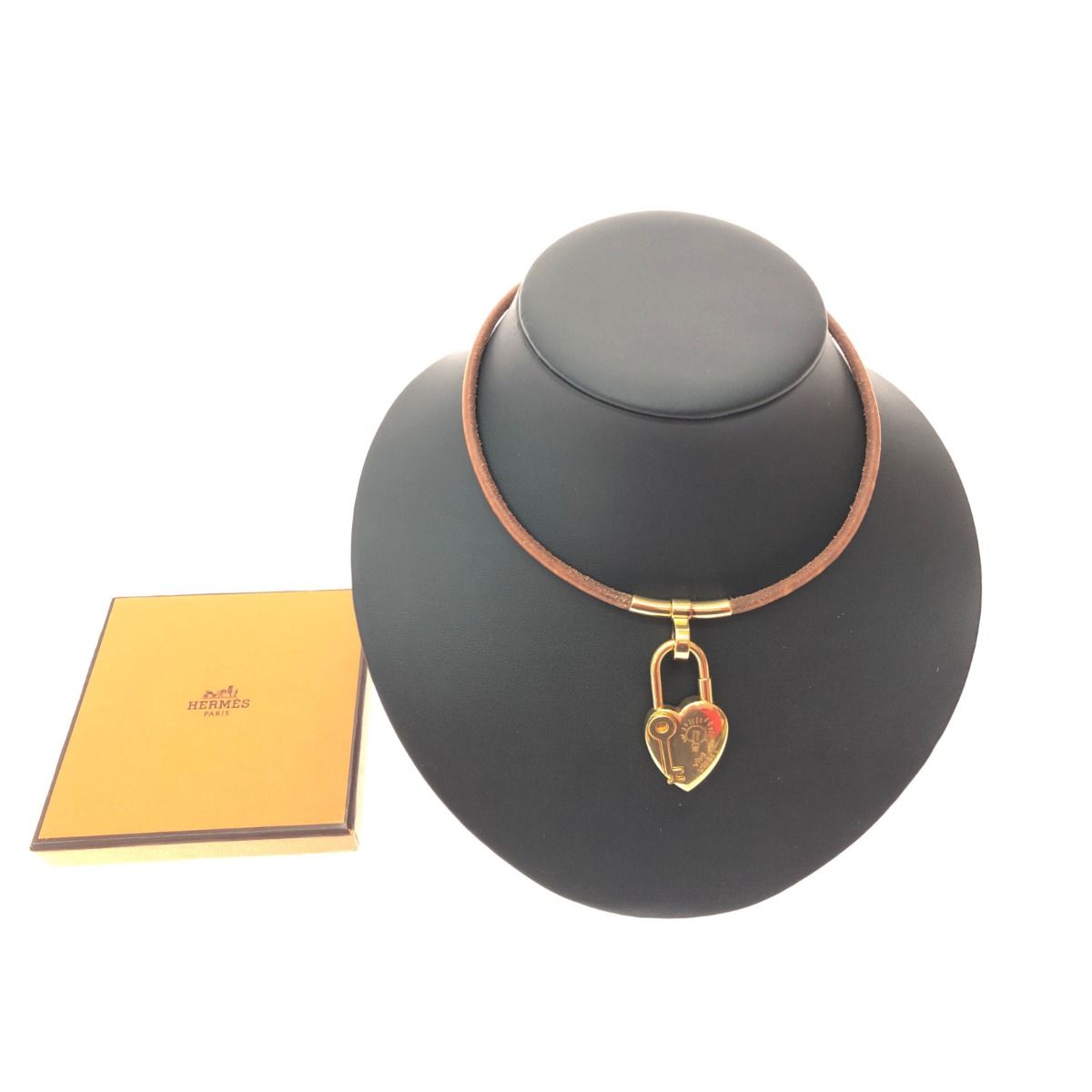 HERMES エルメス レディース ヴィヴィリデ ファンタジー ハートカデナ チョーカー ネックレス ゴールド