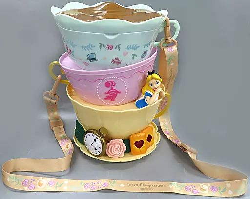 マグカップ・湯のみ　アリス ティーカップモチーフポップコーンバケット 「不思議の国のアリス」 東京ディズニーランド限定 中古】マグカップ・湯のみ アリス ティーカップモチーフ