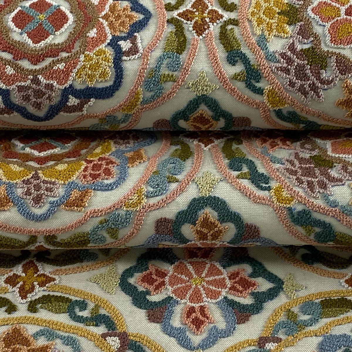 袋帯 秀品 夏帯 茄子 金彩 クリーム お太鼓柄 正絹 中古