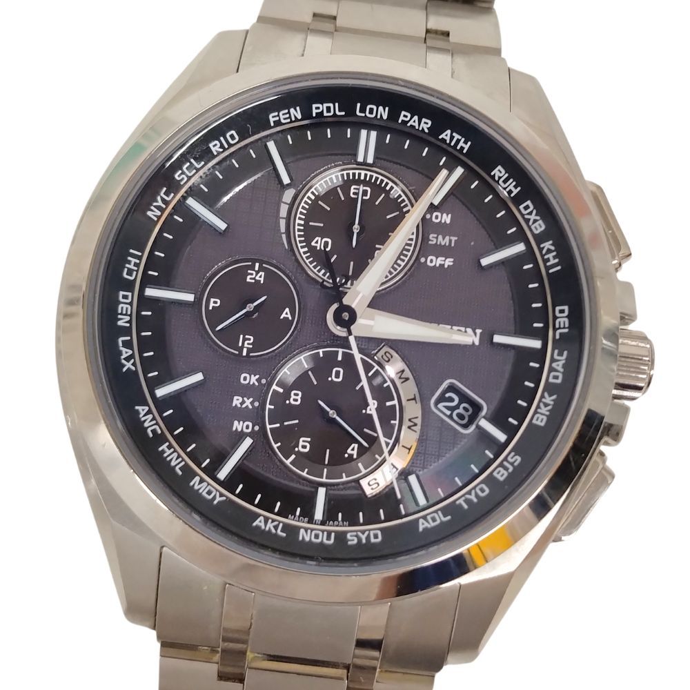 CITIZEN シチズン H804-T018696 アテッサ クロノグラフ エコドライブ 電波ソーラー 腕時計 正規品 / C448