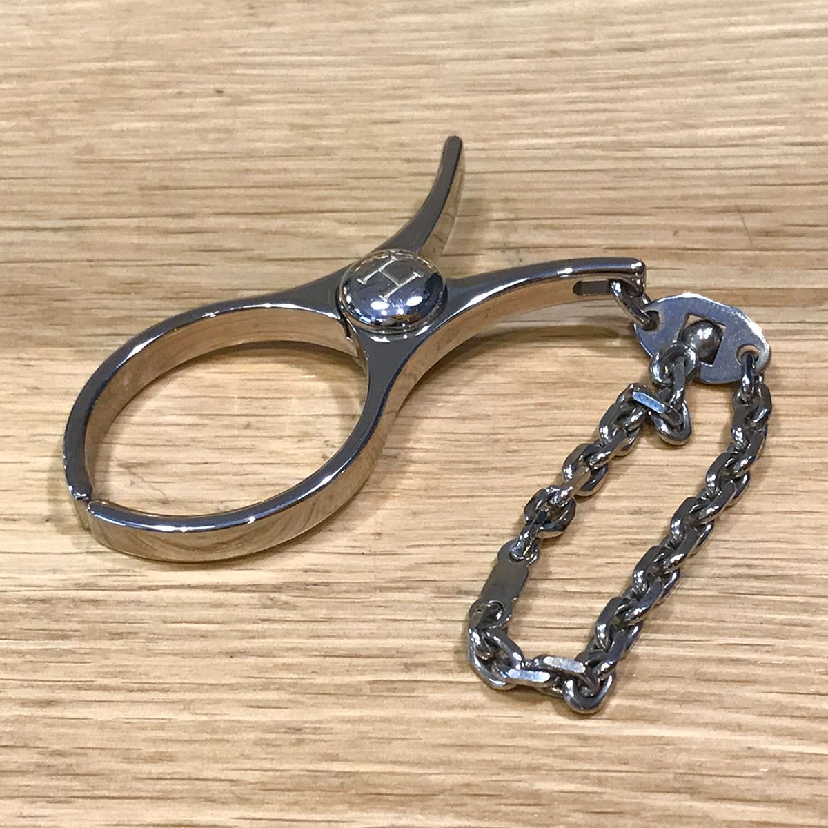 エルメス フィルー グローブホルダー バッグチャーム シルバー Filou 13305