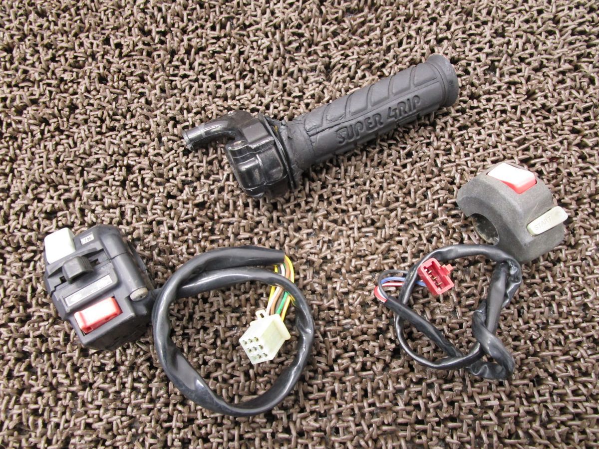 セロー225W ハンドルスイッチ 左右 スロットル ●A6917 4JG ヤマハ 1KH SEROW キャブ車