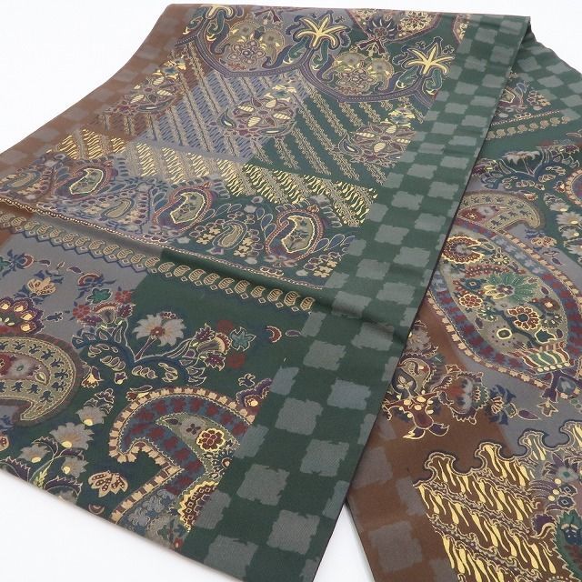 ❁tomihisa❁新品 前田仁仙 落款 更紗 着物 正絹 全通”更紗で叶える