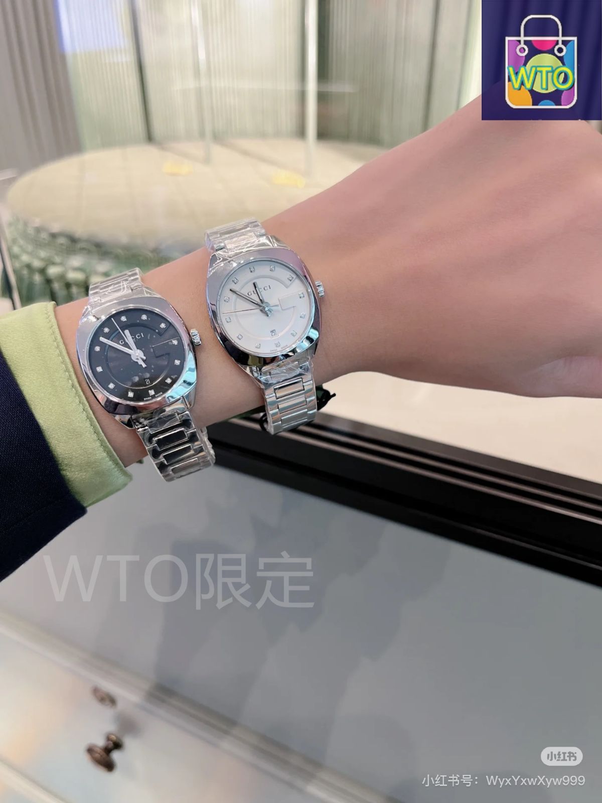 今日WTO】Gucci グッチ クラシック円方腕時計 12 個の小粒