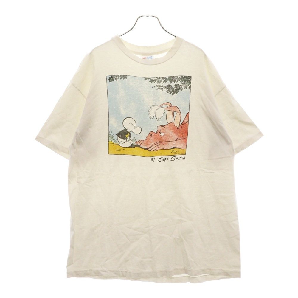 VINTAGE (ヴィンテージ) 90s VINTAGE 1993 JEFF SMITH ジェフスミス キャラクタープリント半袖Tシャツ カットソー ホワイト