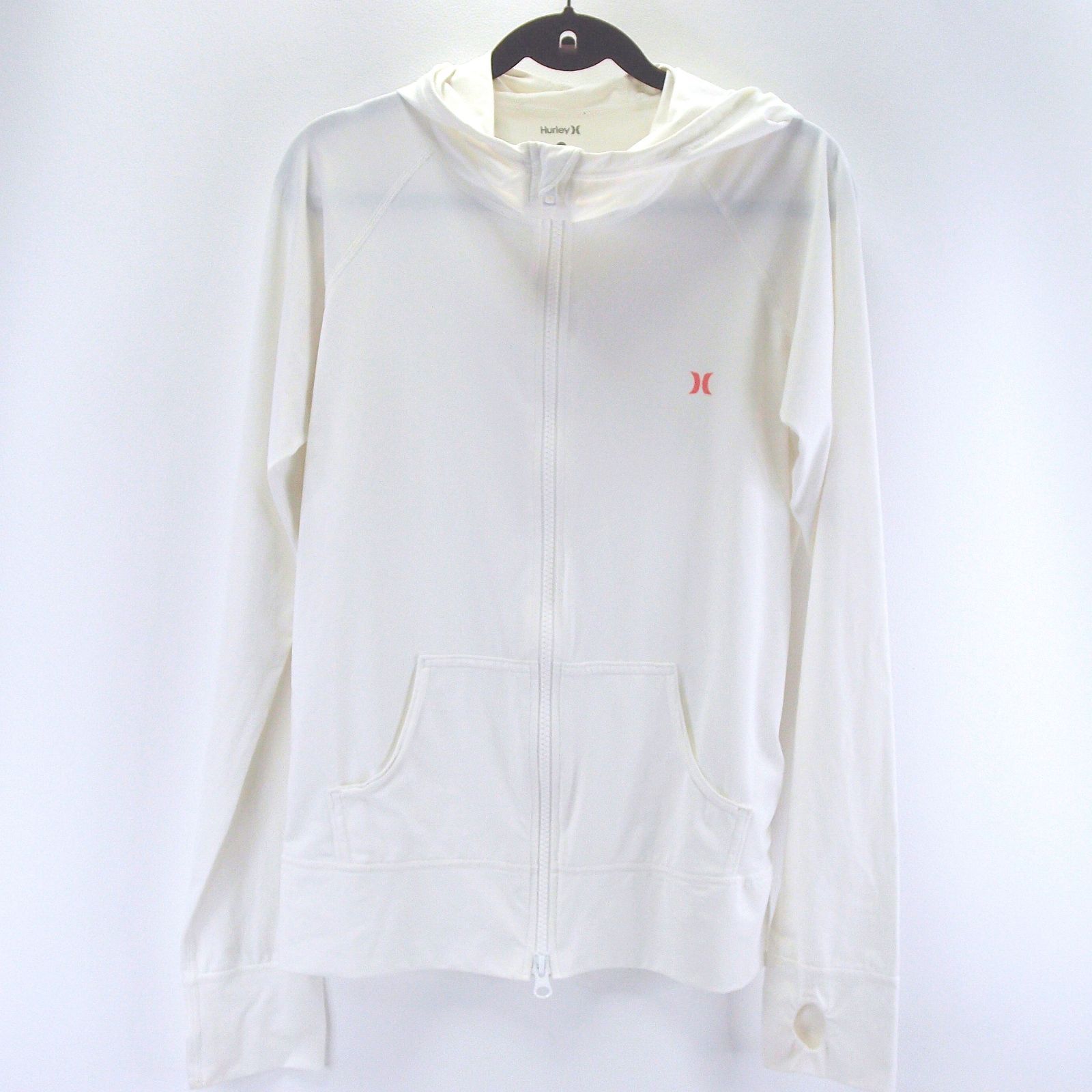 GOLF】Hurley レディース パーカー S ホワイト ジャージ素材